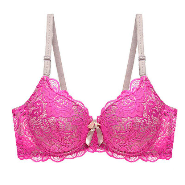 Spetsbehåar i Stora Storlekar för Kvinnor Bralette Underkläder Sexiga Underkläder Push Up Justerbar BH Beige 90C