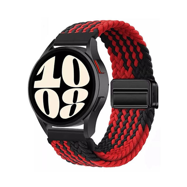 Klockarmband för Apple Watch iWatch 38/40/41/ S1042MM Z-mönster svart och röd svart spänne
