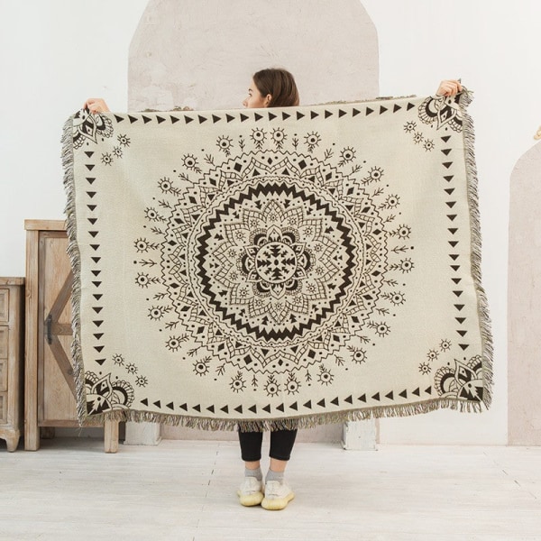 Sofföverdrag Väggdekoration Hängande Målning Sofföverdrag Tyg Dekorativ Filt Utomhus Vild Servett 1 180*340cm