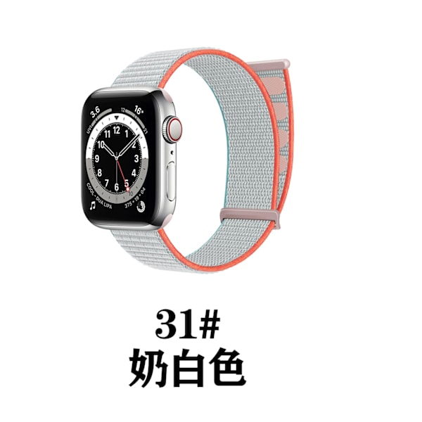 Klockarmband för Apple Watch iWatch 38/40/41mm mjölkvit