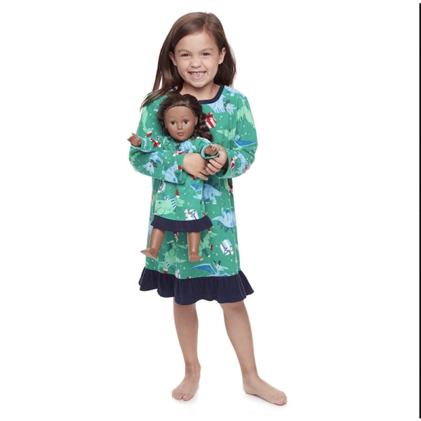Julepysjamas Matchende Familiepysjamaser Trykte Baby Gutter og Jenter Barn & Baby Dinosaur Foreldre-Barn Pysjamas Green BABY :18-24M