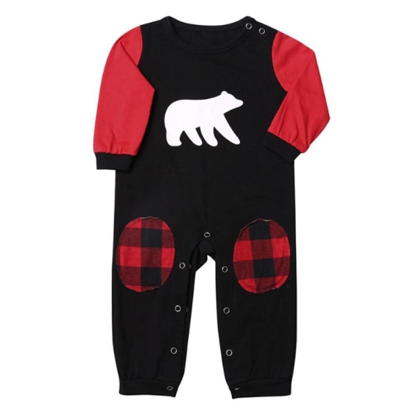 Julpyjamas Matchande Familjepyjamas Set Nya Jul Sovkläder Nattkläder Mjuk Bomull Baby 12-186M