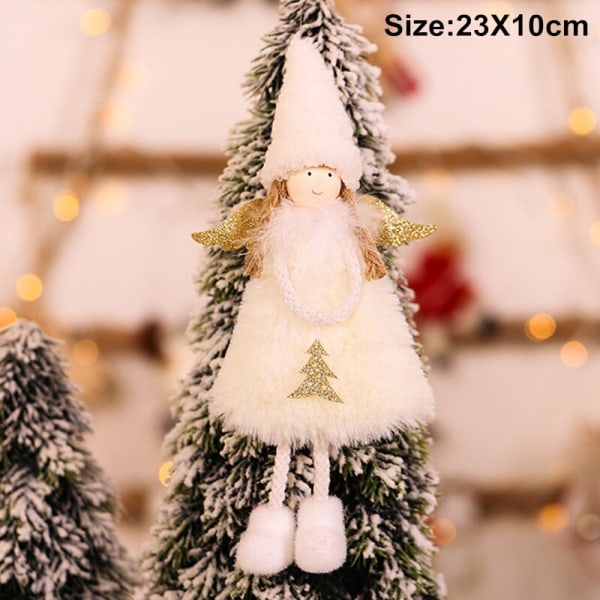 Dekoration Jul Ängelhängen Julgransdekorationer Nyår Julklappar Julpynt B90-Beige Fast delivery