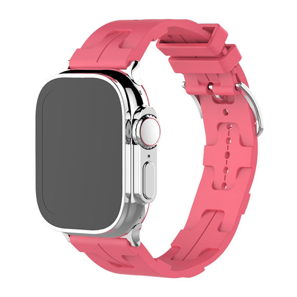 Kellon ranneke Apple Watch iWatch 42/44/45/49mm korvakeliittimellä, kirkkaanpunainen