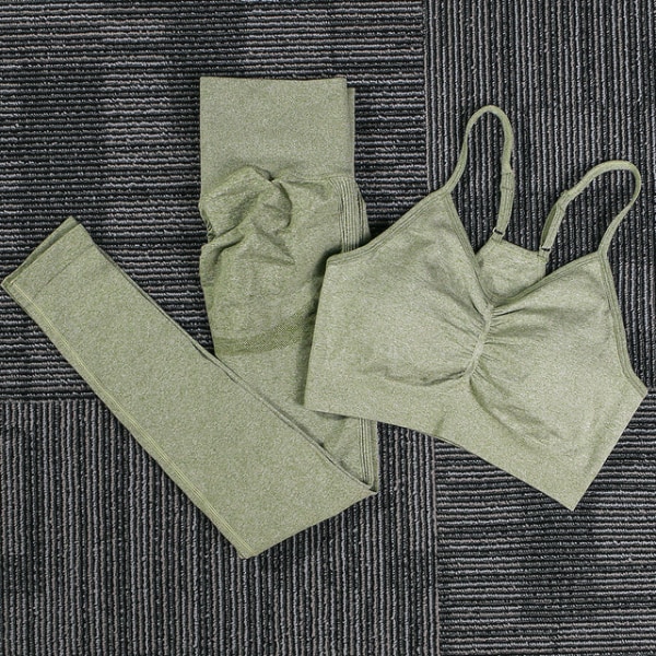 Yoga Set Träningskläder Sportset Gymkläder Toppar Och Leggings För Kvinnor Red set L