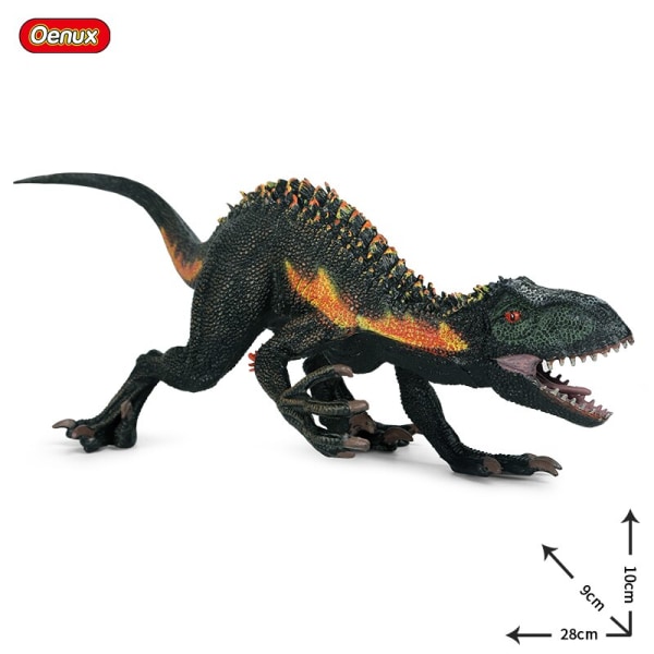 Ny Jurassic Indominus Rex Velociraptor Actionfigurer Savage Tyrannosaurus Dinosaur World Djur Modell PVC Collection Barnleksak 2pcs