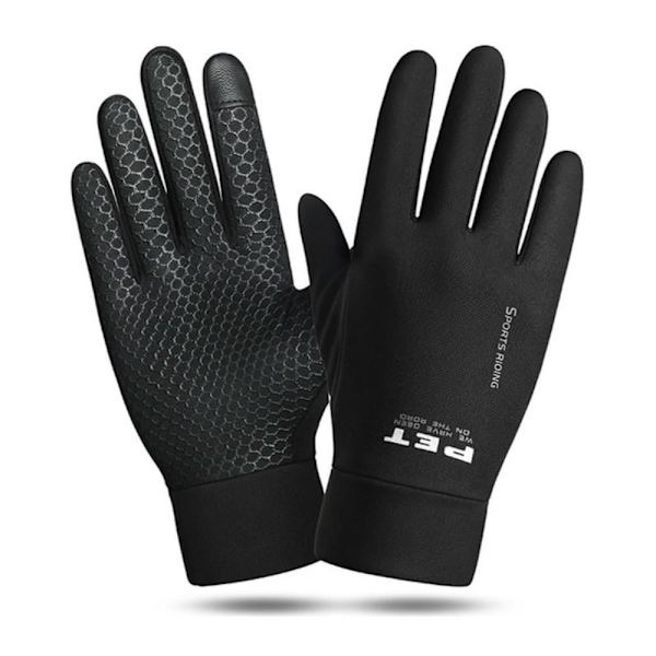 Vinterhandskar för män Pekskärm Körning Motorcykel Skidåkning Vattentäta Halkfria Varma Fleece Damhandskar Vindtäta Utomhussporter Black B One Size