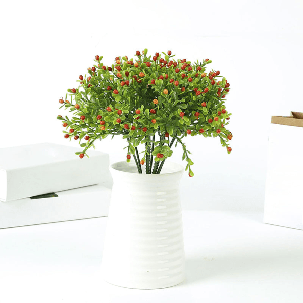 Konstgjord Milan Blomsterbukett För Fest Bröllop Falsk Växt Hem Semester Juldekorationer Konstgjorda Växter 2