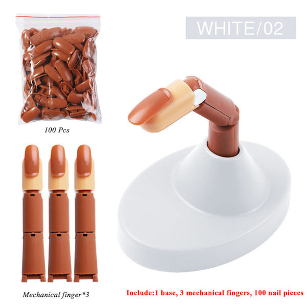 Protetisk Fake Finger Händer Modell För Nagelteknik Övningar Målningsverktyg Träning Manikyr För Nybörjare Övningsutrustning 100 Pcs