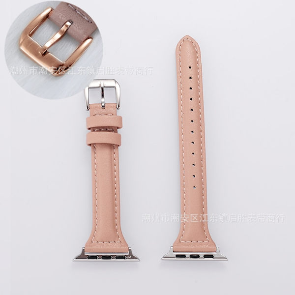 Klockarmband för Apple Watch iWatch Gränssnitt 42/44/45/49mm Rosa PG smal midja - Roséguldfärgat spänne