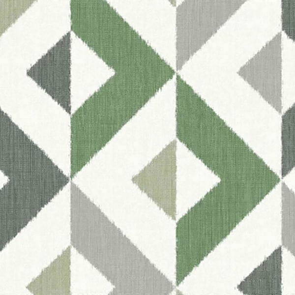 Fine Decor Diamant Geometrisk Grønn Hvit Tapet
