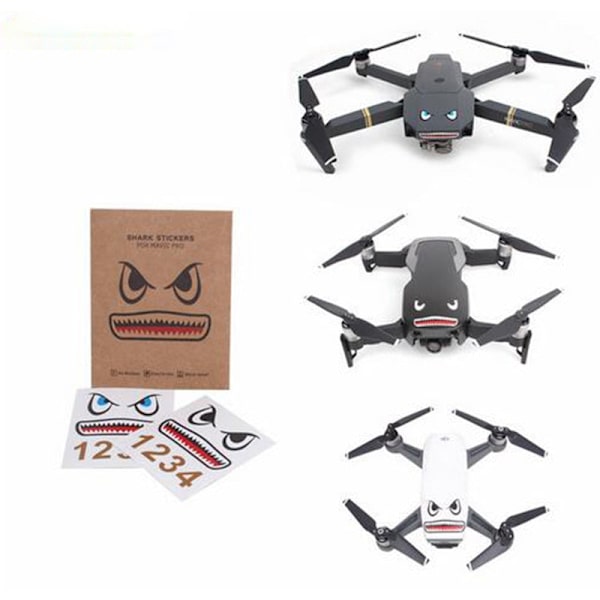 2 st Hajdekaler för DJI Mavic MINI 2/SE/Air 2S Nummer För Batterier Vattentäta Ansiktsdekal Hudklistermärke för DJI Drönare Default Title