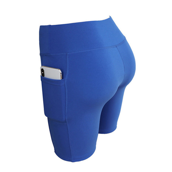 Joogahousut Naiset Fitness Jooga Kuntosali Korkeavyötäröiset Leggingsit 01Short Blue M