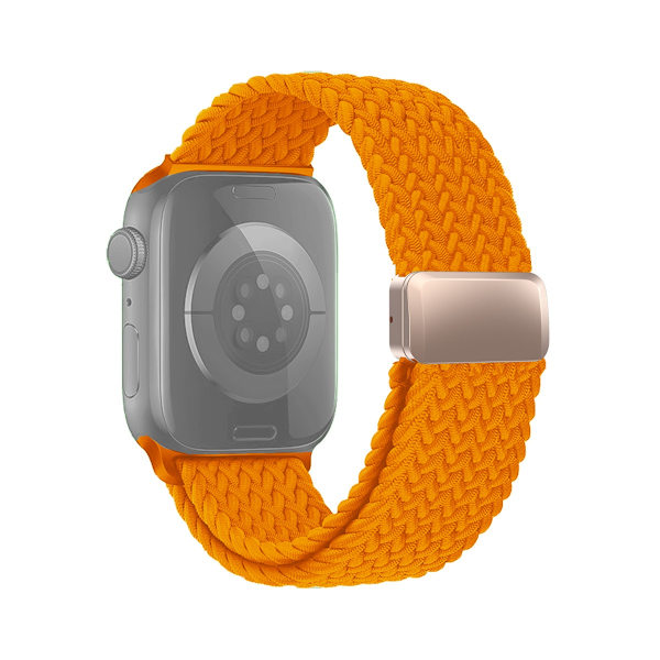 Klockarmband för Apple Watch iWatch S1-S9: 38/40/41/S10: 42MM metall inre magnetiskt spänne Emma orange