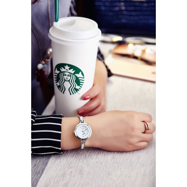 Klocka Dam Mode Liv Vattentät Damklocka Student Modeklocka Armband Armring Klocka Platinum edge