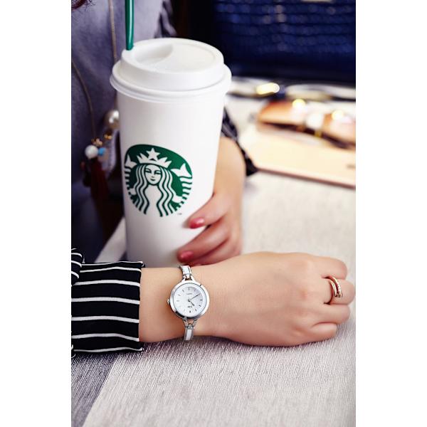 Klocka Dam Mode Liv Vattentät Damklocka Student Modeklocka Armband Armring Klocka Silver edge