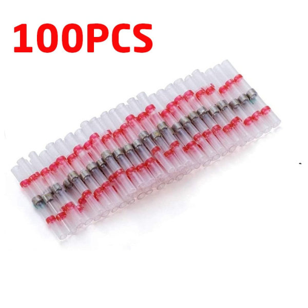 200/100/50 kpl Vedenpitävä Juotos Tiiviste Lämpöliitin Kutisteliittimet Korvakeliittimet Sähköjohto Auton Eristetty Liitin As photo white 100pcs