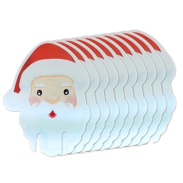 10/18 st Jul Koppkort Juldekorationer Tomtehatt Vinglasdekor God Jul Prydnad För Nyårsfesttillbehör 10pcs F