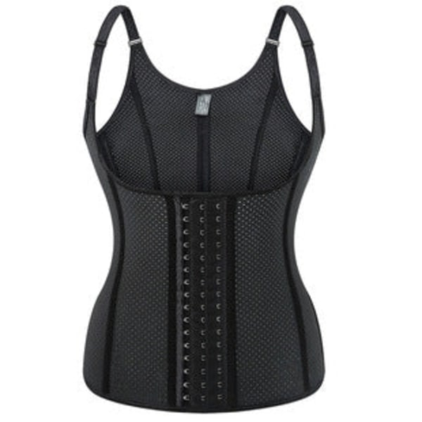 Sport Fitness Korsett Par Bälte Latex Korsett Midjestöd Magband Kvinnor Black XS