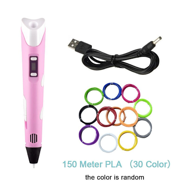 3D Pen Børne Tegnesæt 3D Printer Pen med USB RP800A PLA ABS Filament DIY Legetøj Fødselsdagsgave Tegne Pen 3D Print Pen 10m filament no pen As  photo
