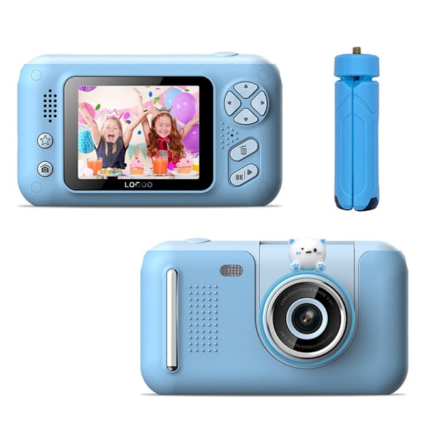 Håndholdt Kamera Barnekamera Stativ 2.4'' HD Skjerm Digitalt Kamera Videoopptaker Leker for Barn Baby Jente Bursdagsgave Pink