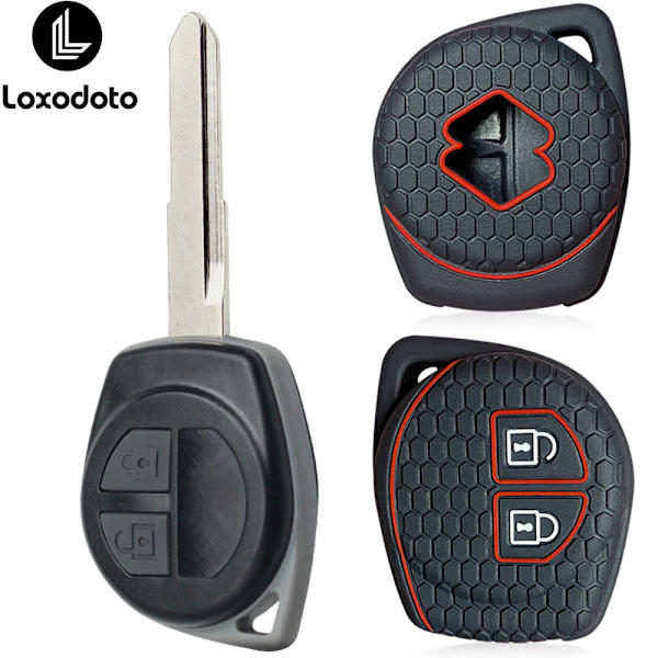 Silikoninen auton avaimenperäkotelo Suzuki Swift Sx4 Vitara -lisävarusteille 2022 Liana Jimny Alto Spresso Ciaz Window Celerio 2021 2023 1PC black