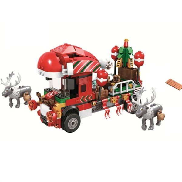 Juleby Gatebilde Tog Byggeklosser Jul Vinterlandsby Godt Hus Julenissen Klosser Leker Barn Julegaver 220PCS
