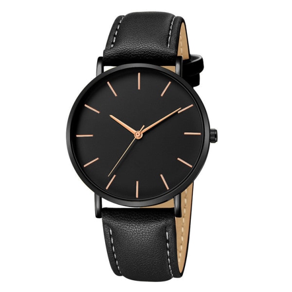 Klokke Enkel Klokke Casual Herreklokke Business Quartz Klokke Mote Belte Herreklokke Brown
