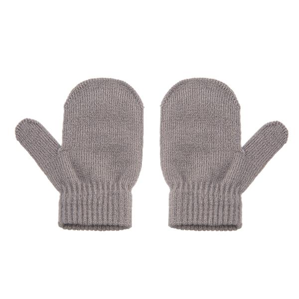 Sød Strikket Pompom Babyhue Handsker Kasket Tyk Varm Pige/Dreng Hue Handsker Beanie Vinter Ørevarm Børnehue Baby Bonnet Muts GrayGloves