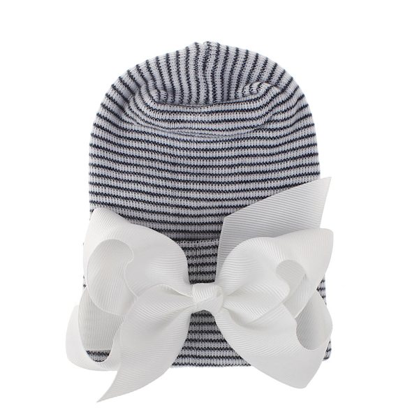 Babyhue Vinterhue Beanie Dobbeltlags Fortykkede Sløjfehue Baby Ny Hospitalshue #7 gray knot gray cap Average size