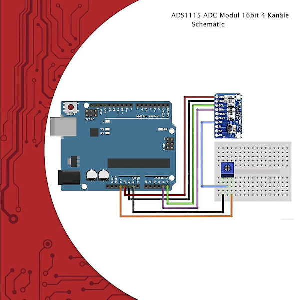 3 X Ads1115 Adc Modul 16bit 4 Kanaler För Och För