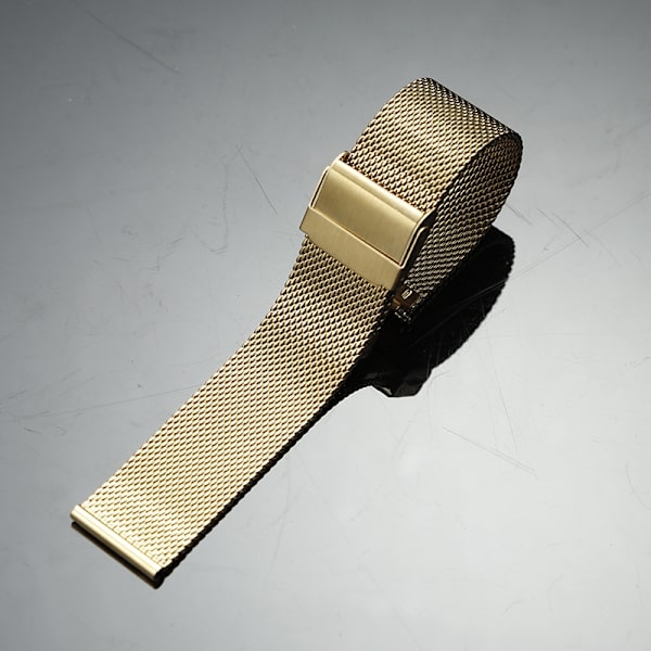 Klockarmband för Apple Watch iWatch 38/40/41mm guld dubbelt säkerhetsspänne