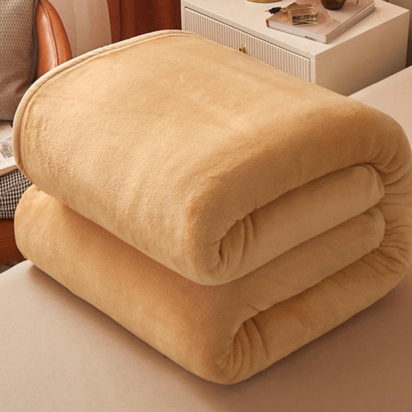 Macaron Ensfarvet Mælke Velvet Tæppe Sengetæppe Koral Velvet Tæppe Vinter Flannel Tæppe Betræk Tæppe Bright red 100 * 120cm [weight 8 Liang]]