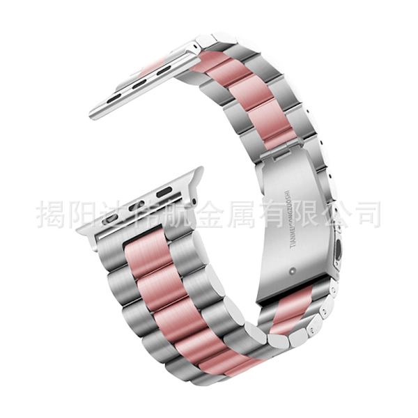 Klockarmband för Apple Watch iWatch 38/40/41/42 s10mm Silverpulver