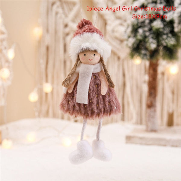 2023 Julgran Hänge Ornament 2023 Nyårspresenter Jul Ängel Dockor Juldekoration för Hemmet Natal Noel Deco 8--Angel Girl