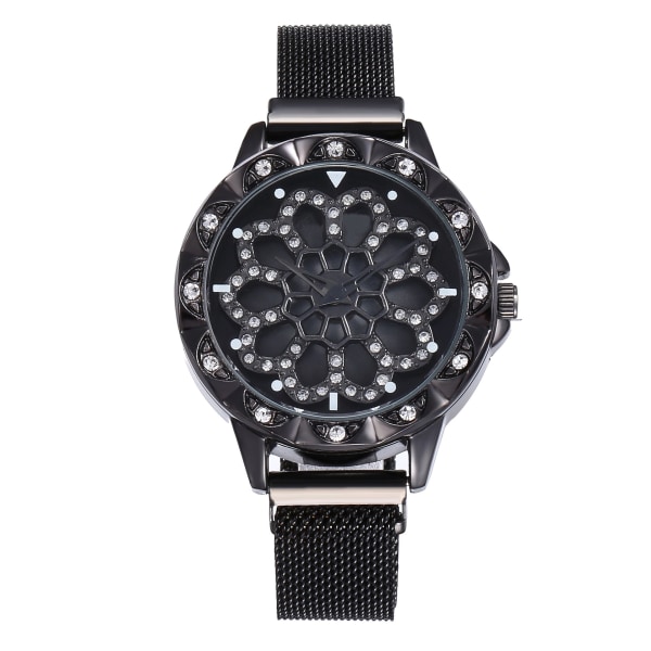 Dial Dameklokke Lat Magnetisk Spenne Milan Quartz Klokke Red