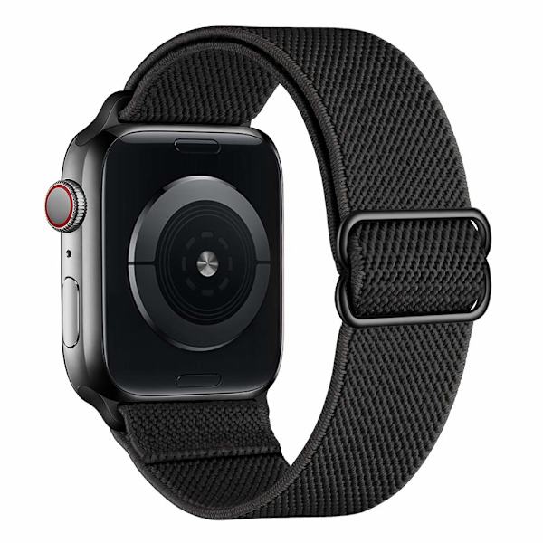 Nylonstropp for Apple Watch-reim 44 mm 40 mm 41 mm 45 mm Justerbar elastisk solo loop-beltearmbånd Apple Watch Series 7 6 se 5 4 3 Pink 38mm - 40mm - 41mm