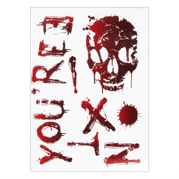 Halloween Dekorasjon Grusomme Blodige Håndavtrykk klistremerker Halloween Vindusvegg Klistremerker Gulvdekaler Klistremerker Halloween festrekvisitter style P