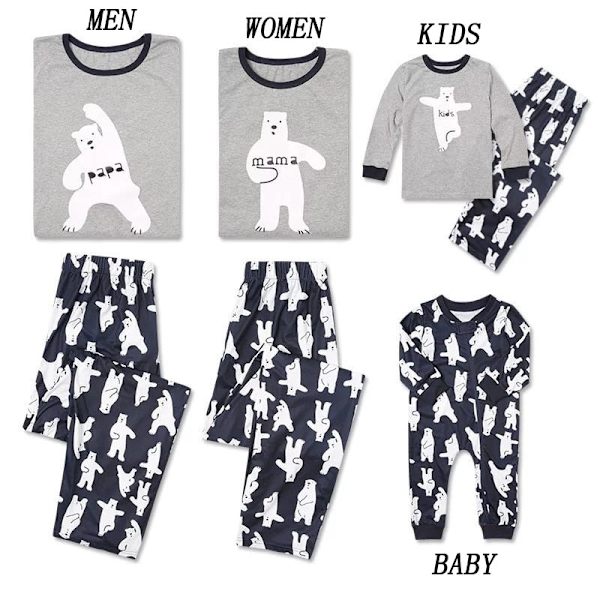 Joulu Pyjamat Yhteensopivat Perhe Pyjamat Karhu Lasten Yöasut Yöpuvut Father M