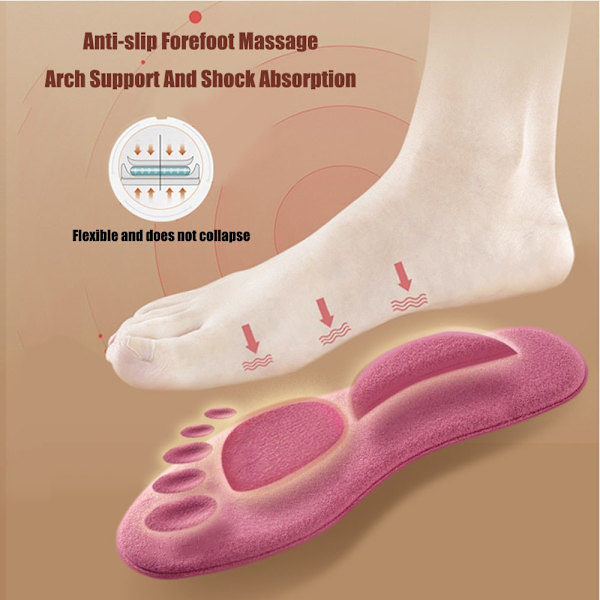 Itselämmittävät lämpöpohjalliset jaloille, lämmin memory foam -pohjallinen, jossa holvikaaren tuki naisille, talviurheilukengät, itselämmittävät kenkäpehmusteet Red EU39-40