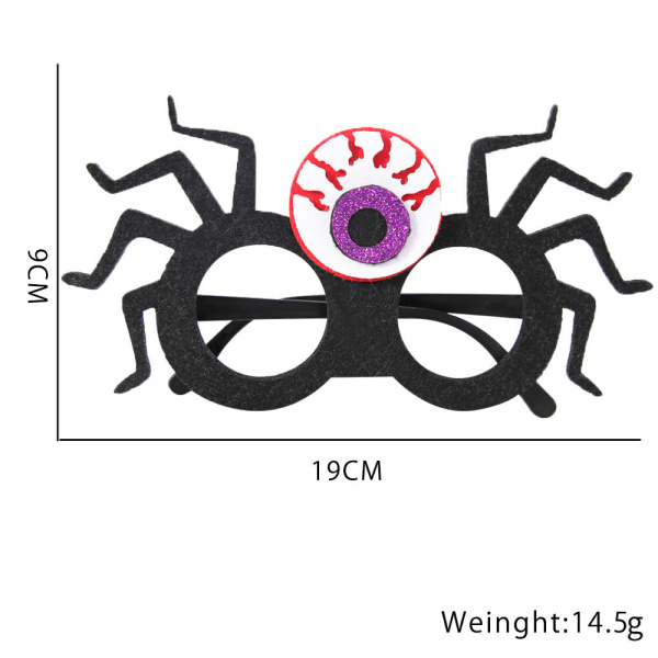 Halloween dekoration Roliga glasögon Festtillbehör Foto rekvisita Filt Halloween pumpa glasögon Halloween owl glasses Average size