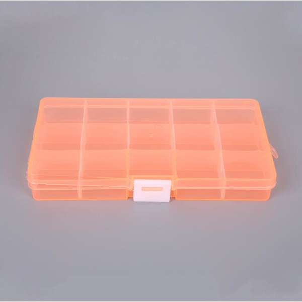 Plast Smyckeskrin Plast Verktygslåda Justerbar Hantverksorganisatör Förvaring Pärlor Armband Smyckeskrin Förpackning 1pc 10 grids9