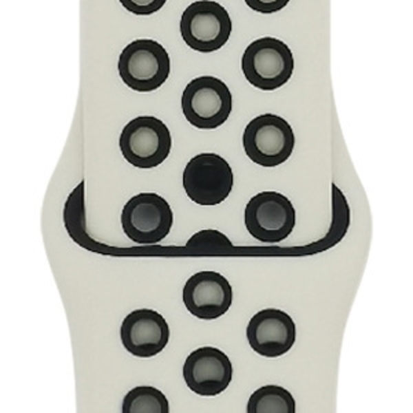Urrem til Apple Watch iWatch til S10-42mm 38/40/41mm-L 21 meter hvid + sort