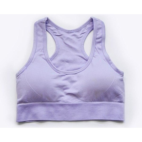 Yogaset Damleggings + BH:ar Dam Gymkläder Sportdräkter 01Purple Bra L