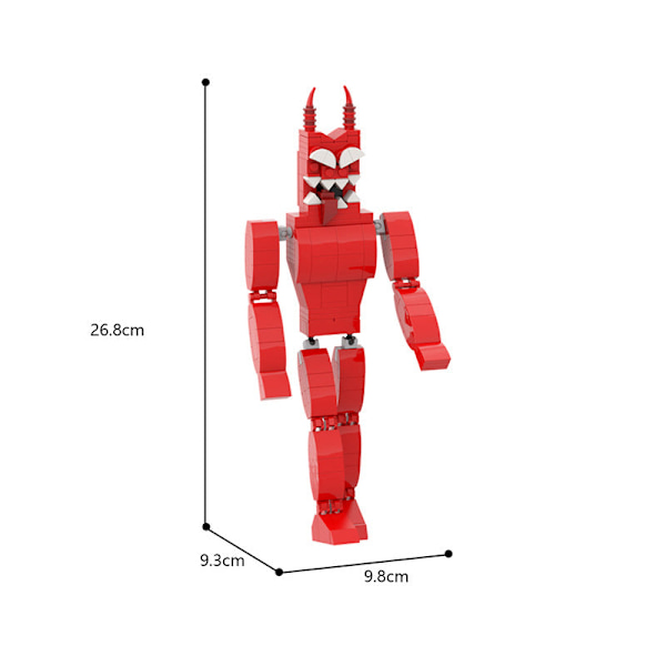 Buildmoc Byggkloss Leksak Fjärde Garten of Banban Red (number 204, weight 0.12)