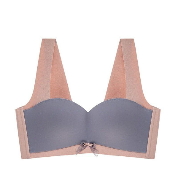 Flarixa Latex Underkläder Sömlösa Plus Size Damunderkläder Osynlig Push Up Sport-BH Utan Byglar Låg Skärning Sexiga Underkläder 5XL Purple L
