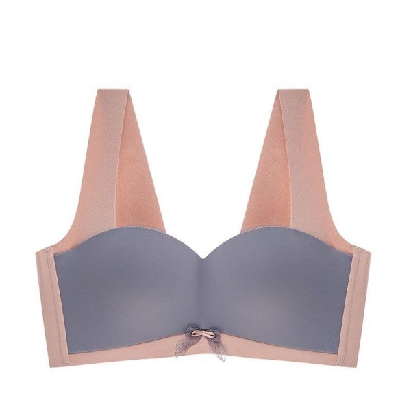 Flarixa Latex Underkläder Sömlösa Plus Size Damunderkläder Osynlig Push Up Sport-BH Utan Byglar Låg Skärning Sexiga Underkläder 5XL Purple M