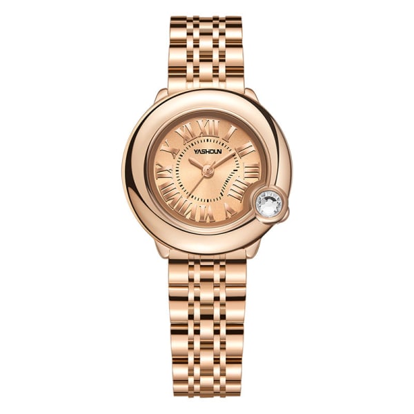 Fashionabla utsökta små watch Casual Retro vattentät watch Pink rose gold steel belt 2#