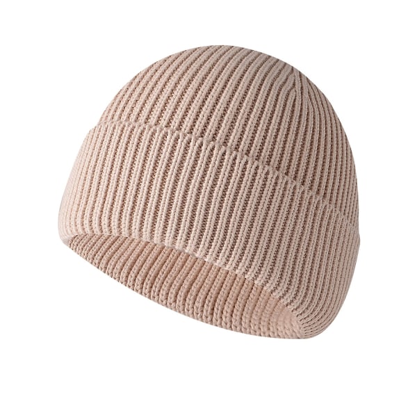 Strikket lue for menn Akryl og bomull Strikket lue Flens Vinter Utendørs Varm lue Par Strikket lue Orange Adjustable