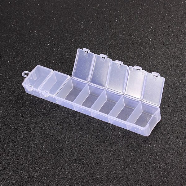 Plast Smyckeskrin Plast Verktygslåda Justerbar Hantverksorganisatör Förvaring Pärlor Armband Smyckeskrin Förpackning 1pc 10 grids9